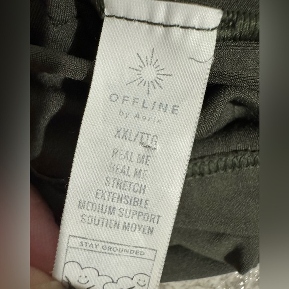 aerie OFFLINE By Real Me Strappy Back Sports Bra Olive Green Size XXL - Picture 7 of 8